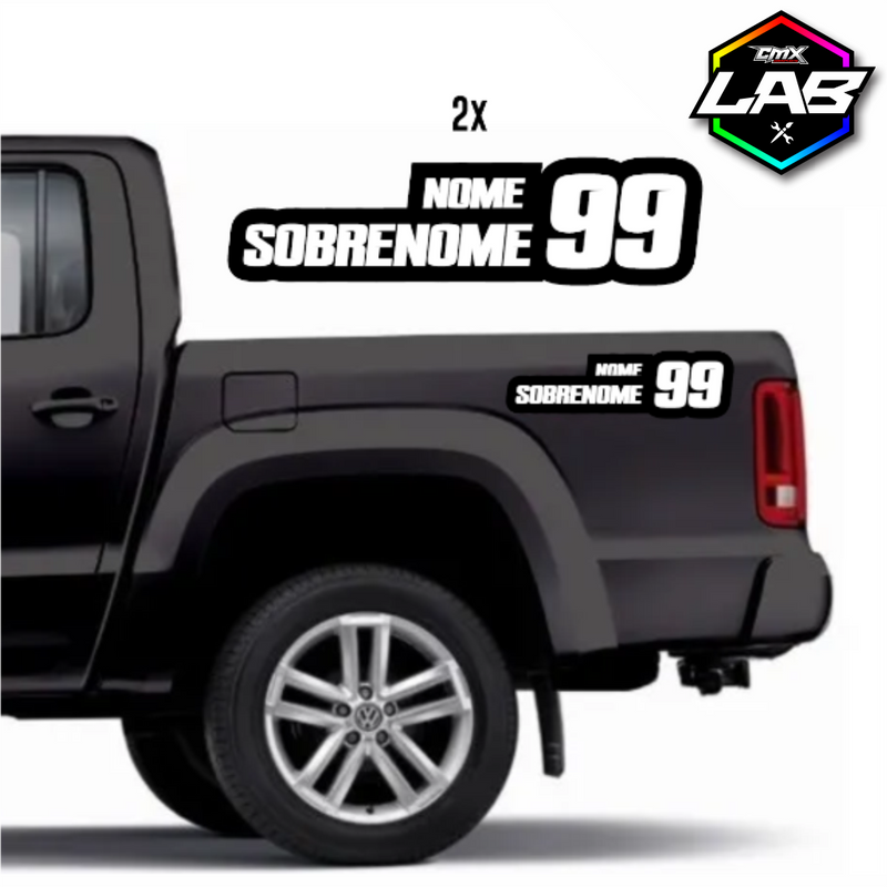 Par de Adesivos Personalizados para Carro