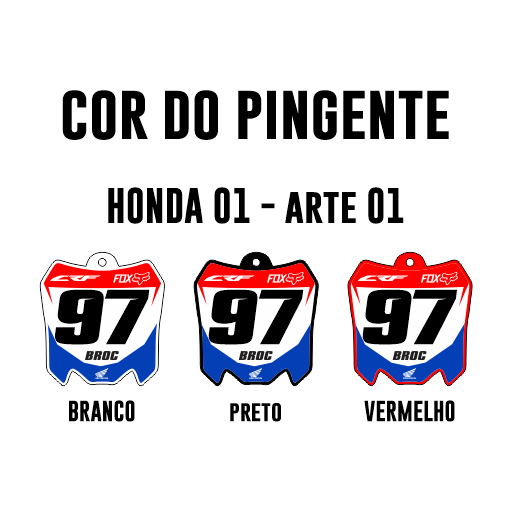 Pingente Mini Plate - Honda 01