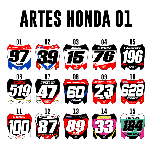 Pingente Mini Plate - Honda 01