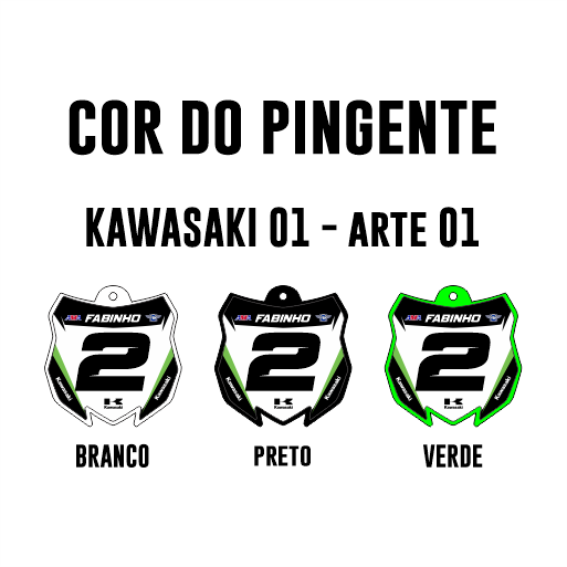 Pingente Mini Plate - Kawasaki 01