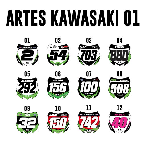 Adesivo Mini Plate - Kawasaki 01