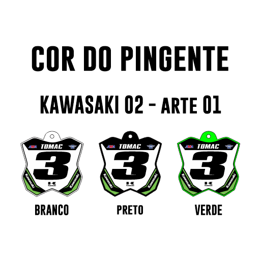 Pingente Mini Plate - Kawasaki 02