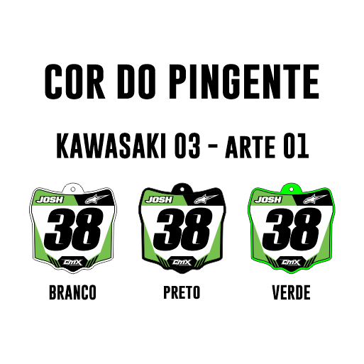 Pingente Mini Plate - Kawasaki 03