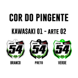 Pingente Mini Plate - Kawasaki 01