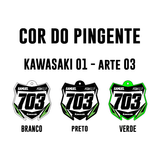 Pingente Mini Plate - Kawasaki 01