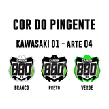 Pingente Mini Plate - Kawasaki 01