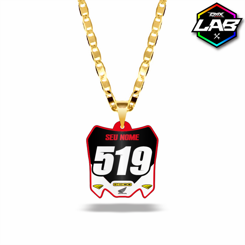 Correntinha Mini Plate Honda 01 - Arte 06