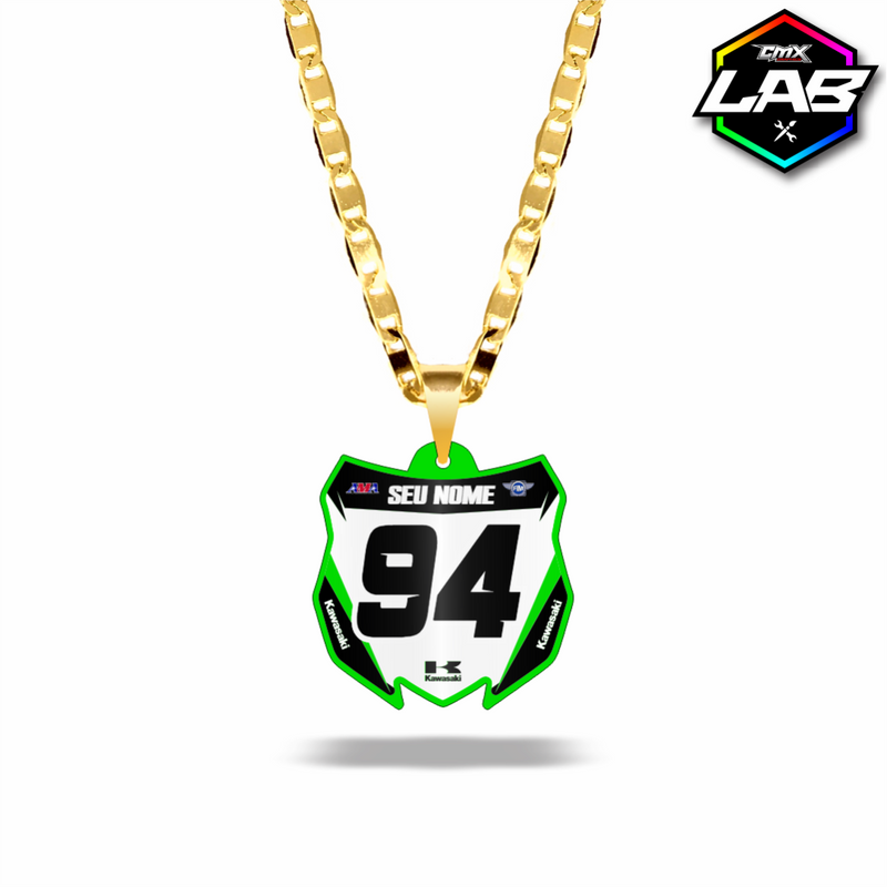 Correntinha Mini Plate Kawasaki 01 - Arte 01