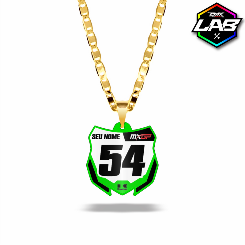 Correntinha Mini Plate Kawasaki 01 - Arte 02