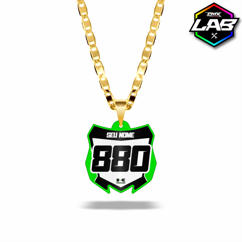 Correntinha Mini Plate Kawasaki 01 - Arte 04