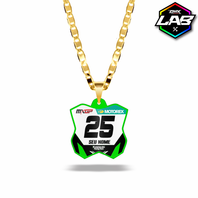 Correntinha Mini Plate Kawasaki 02 - Arte 02