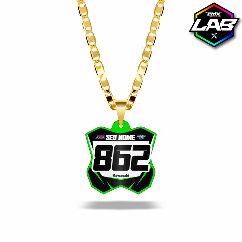 Correntinha Mini Plate Kawasaki 02 - Arte 04