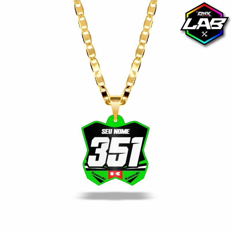 Correntinha Mini Plate Kawasaki 02 - Arte 06