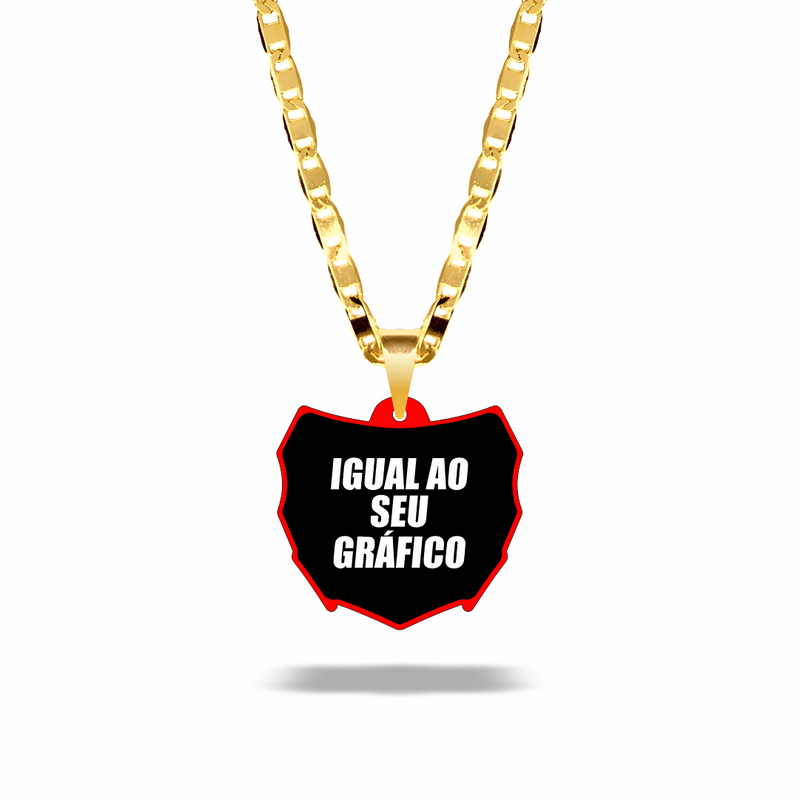 Correntinha Mini Plate Biker - Arte Personalizada
